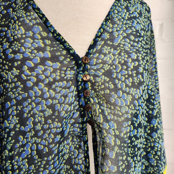 FREE PEOPLE Intimately Sleepin In Sheer Top  Swimsuit Cover Up Small - Picture 3 of 7